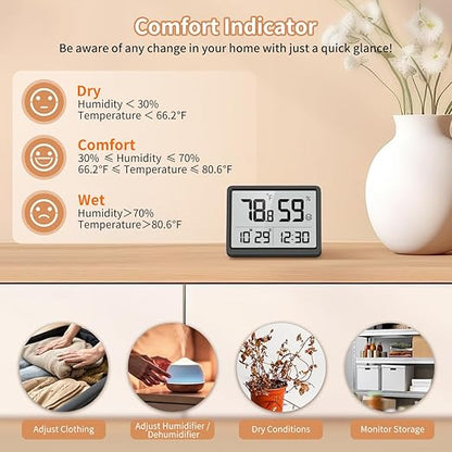 DOOMAY Digital Room Thermometer and Humidity Monitor - Image 6