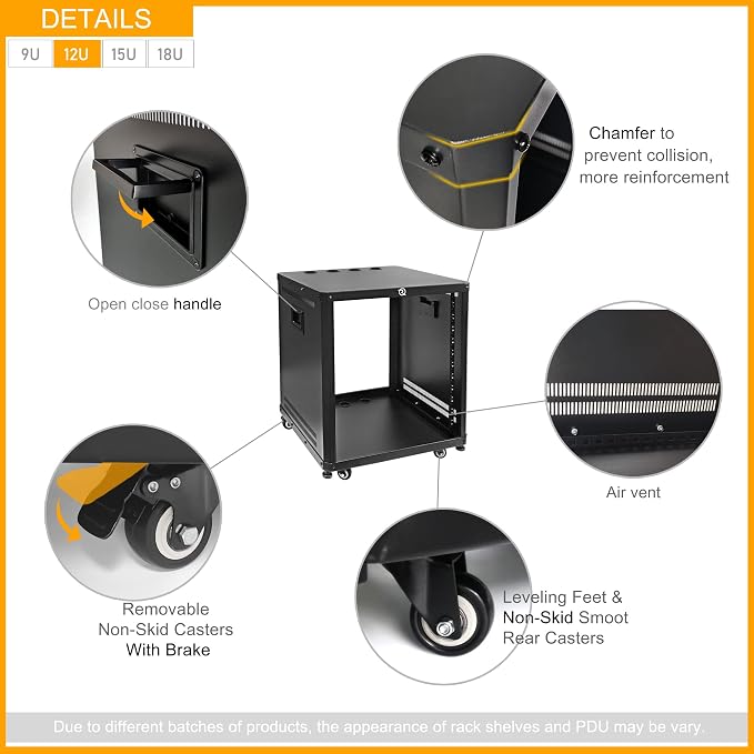 RIVECO POMU 12U Network & Stereo Rack - Image 4