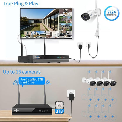 Hiseeu 5MP Wireless Security Camera System - Image 3