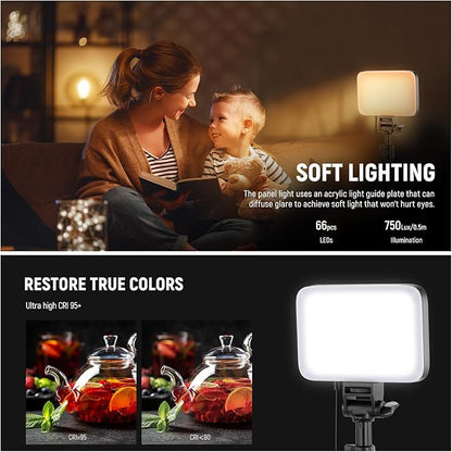 NEEWER Basics LED Video Light Panel Lighting Kit, Bi Color Dimmable Portable - Image 4