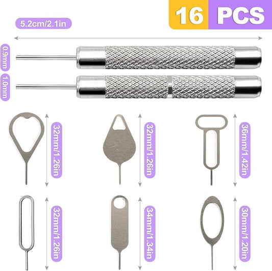 16 Pack SIM Card Ejector Tool Kit, Phone Tray Opener Pin - Image 2