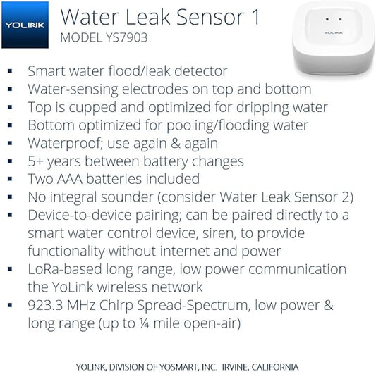 YoLink SpeakerHub & Three Water Leak Sensors Starter Kit – Plays Tones/Sounds - Image 2