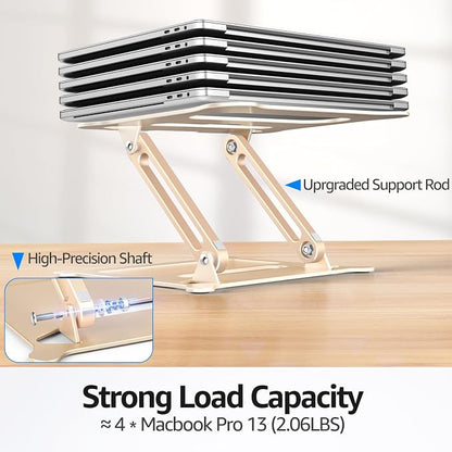Urmust Laptop Notebook Stand Holder Adjustable Ultrabook Stand Riser Portable - Image 5