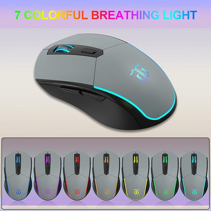 Snpurdiri 60% Wireless Gaming Keyboard and Mouse Combo, Rainbow Backlit - Image 7