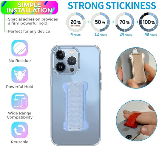 Phone Grip Holder for Hand, Universal Finger Strap Phone Holder, Finger Selfie - Image 2