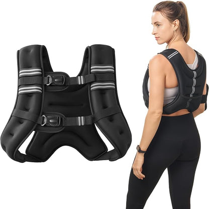 ZELUS Weighted Vest, 6lb/8lb/12lb/16lb/20lb/25lb/30lb Weight Vest - Image 9