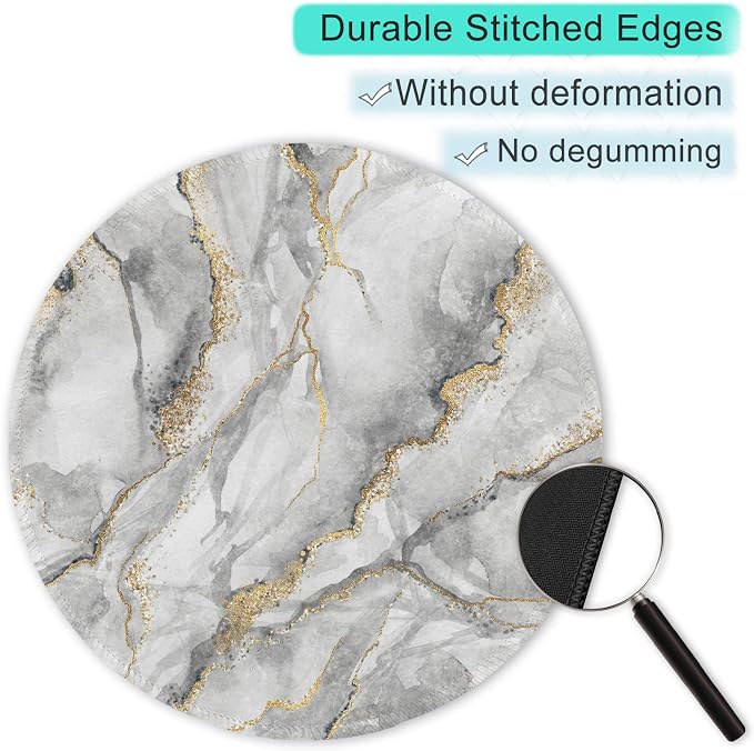 ITNRSIIET Round Mouse Pad with Stitched Edge Premium-Textured Waterproof - Image 5