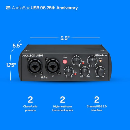 PreSonus AudioBox 96 25th Anniversary USB Audio Interface - Image 4