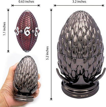 ARUOHHA DND Metal Dice Black Red Dragon Egg Dice - Image 7