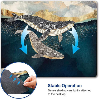 Whale Mouse Pad, Animals Art Mouse Pads, Mouse Mat Square Waterproof Mouse Pad - Image 6