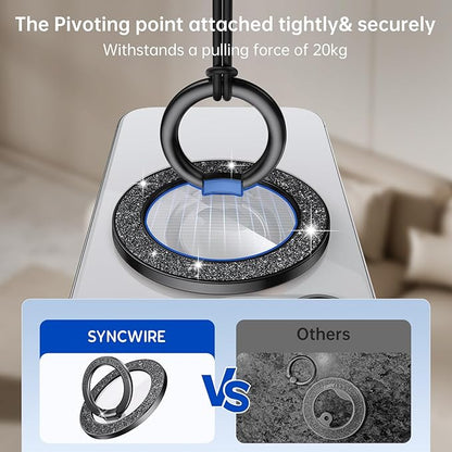 Syncwire Magnetic Phone Grip for MagSafe, Sparkle Phone Ring Holder, Rotatable - Image 3