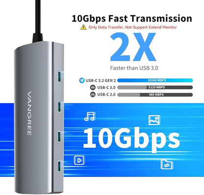 VANGREE USB C Hub, 3 USB 3.2 Gen 2 Ports - Image 3