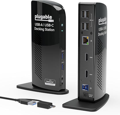 Plugable Universal Laptop Docking Station Dual HDMI Monitor by Plugable