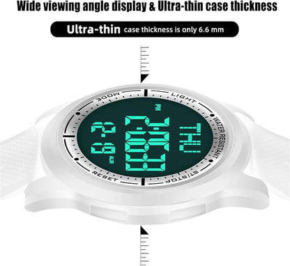 Beeasy Digital Watch for Men Women, 50M Waterproof, Ultra-Thin & Lightweight - Image 4