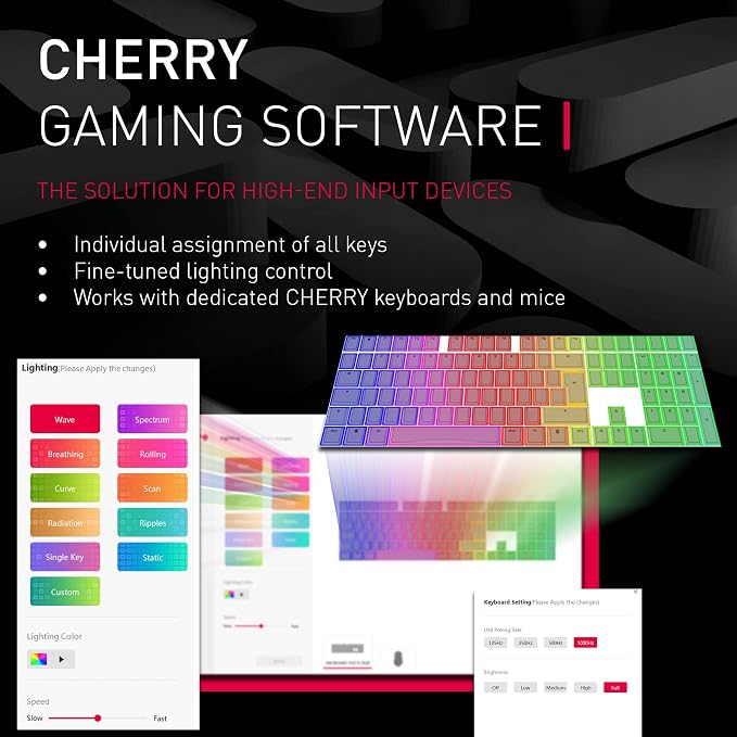 Cherry MX 3.0S Wireless Mechanical Gaming Keyboard. Aluminum Housing Built - Image 7