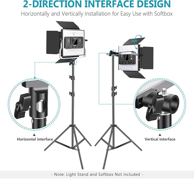 Neewer 2-Pack 530 LED Video Lighting Kit - Image 8