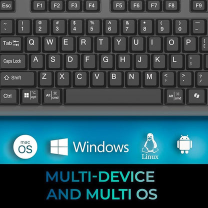 ADESSO Wireless Keyboard with Touchpad 104 Key Full Size USB Dongle Receiver - Image 6