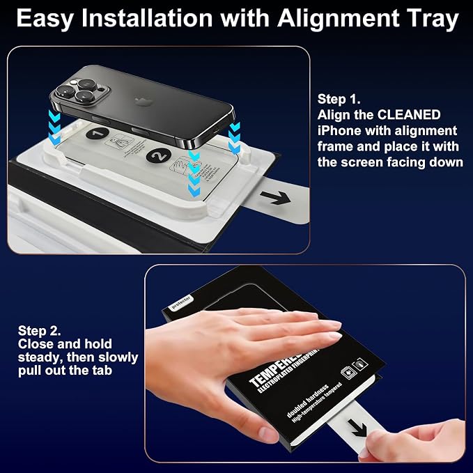 Screen Protector for iPhone 16 pro Blue Light Block, Military-Grade - Image 3