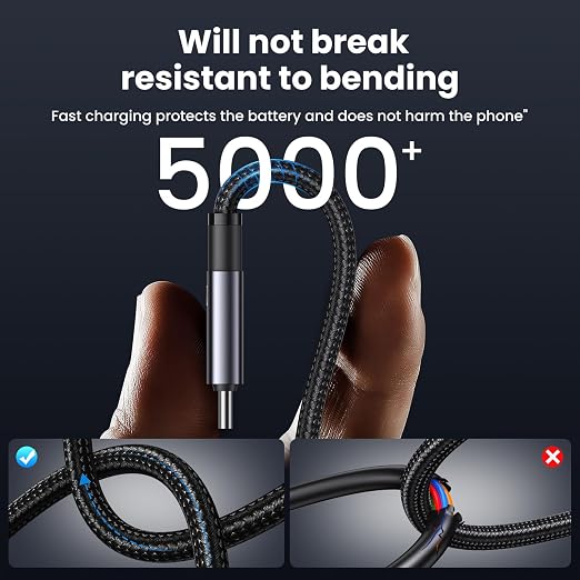 240W Multi Charging Cable, 4ft 6-in-1 USB C Cable Fast Charging Cords - Image 7