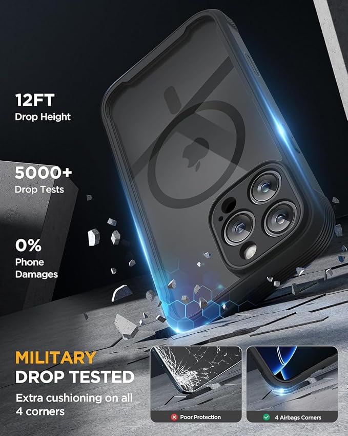 Miracase Magnetic for iPhone 16 Pro Case Full-Body Phone - Image 5