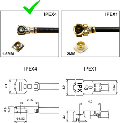 WiFi Bluetooth Antenna 2 Pack & Pigtail 2 Pack, 5Ghz 2.4Ghz 3dBi WiFi Card - Image 7