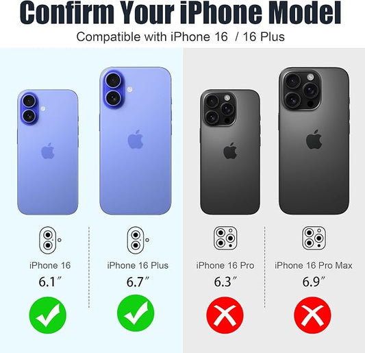 AGVEE 3+3 6 Pack for iPhone 16 6.1" / 16 Plus 6.7" Camera Lens Cover Protector - Image 2