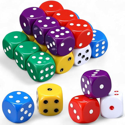 18 Pcs Casino Theme Party Dice Large Opaque Jumbo Acrylic D6 Dice - Image 6