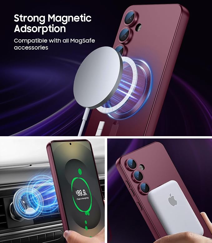 Magnetic for Samsung Galaxy S25 Case Slim Soft Silicone Bumper Shockproof - Image 3