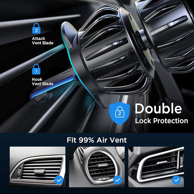 LISEN Magnetic Phone Holder for Car Upgraded Clip Ultra Car Phone Holder 6 - Image 4