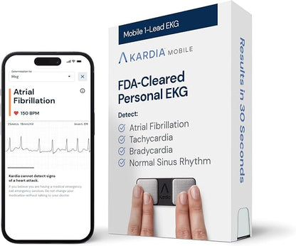 KardiaMobile 1-Lead EKG Monitor, Medical-Grade FDA-Cleared Personal Heart by AliveCor