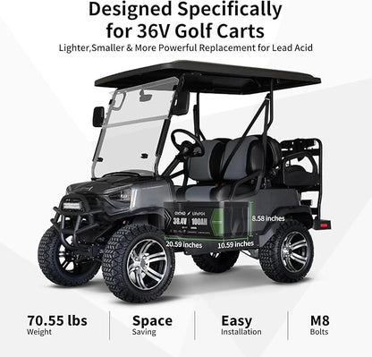 OKMO 36V 100AH Golf Cart Lifepo4 Lithium Battery - Image 8