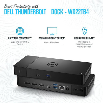WD22TB4 Dell Thunderbolt 4 Dock 40Gbps USB-C/USB-A 1 Year Warranty - Image 3