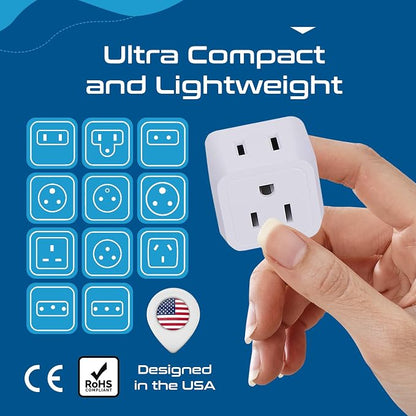 Ceptics World Travel Adapter Set - 2 in 1 USA to Europe - Image 8