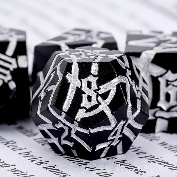 D&D Stripe Dice Set, Crack Polyhedral Dice - Image 4