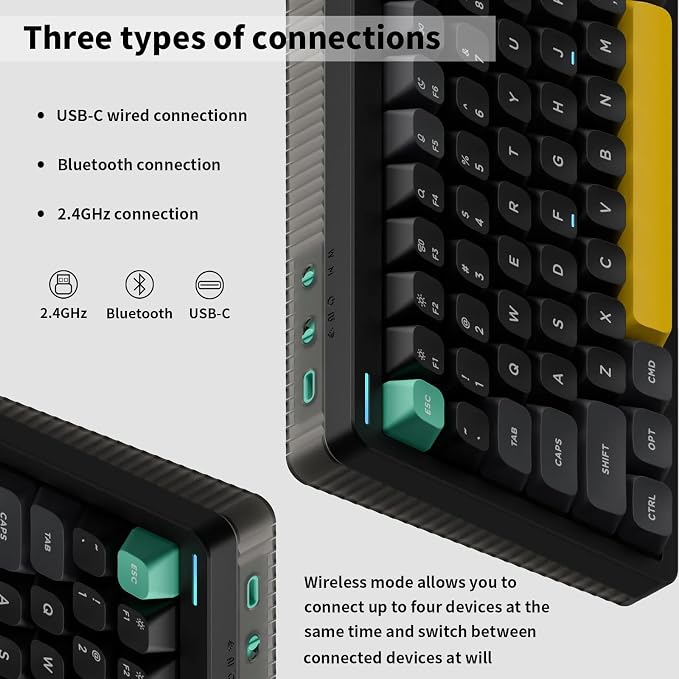 nuphy Halo96 V2 Wireless Keyboard, Gasket Structure, 96% Hot Swappable Gaming - Image 3