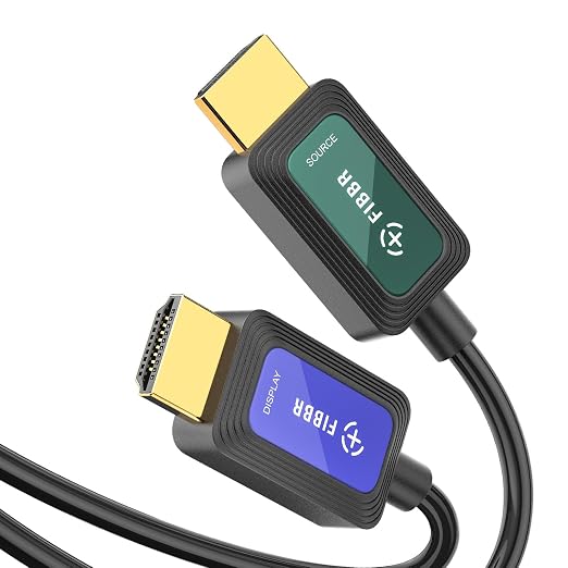 Fiber Optic HDMI Cable 25 ft 2.1 8K 48Gbps High Speed Supports 8K@60Hz 4K@120Hz by FibbrOfficial