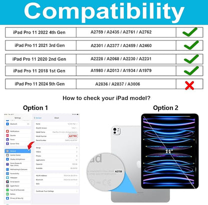 Case for iPad Pro 11 Inch 2022/2021/ 2020/2018: Cover for iPad 11 Inch 4th/ - Image 2