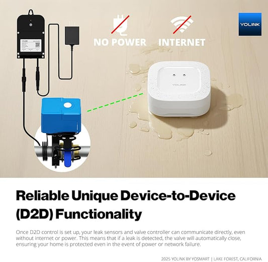 YoLink Smart Water Leak Protection System Kit: Bulldog Valve Robot, Smart Valve - Image 2