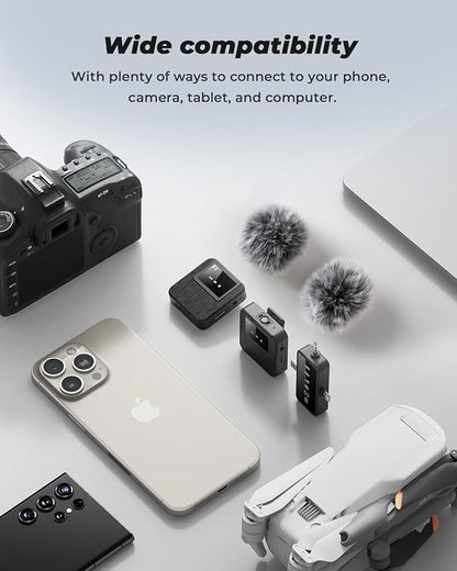 3-in-1 Mini Microphone for iPhone, Camera - 328ft Long Range - Image 7