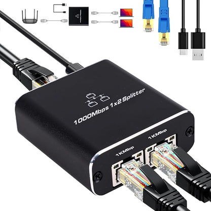 LIEZHUA 1000Mbps Network Splitter by LIEZHUA