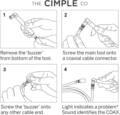 THE CIMPLE CO Coaxial Cable Signal Tester Tool - Image 8