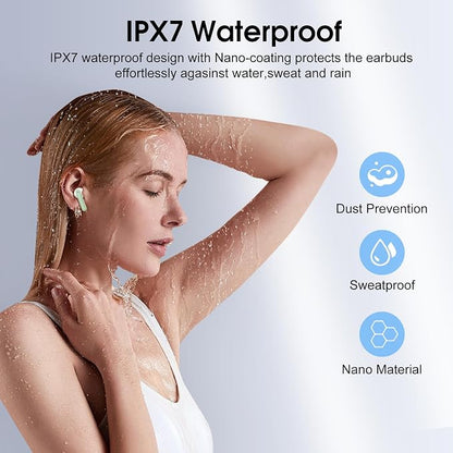Wireless Earbuds, 40H Ultralight in-Ear Buds, IP7 Waterproof Earphones - Image 7