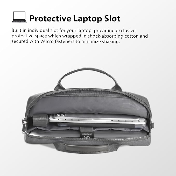 WIWU 15.6 16 Inch Laptop Bag for Men Women, Water-Resistant Laptop Case - Image 4