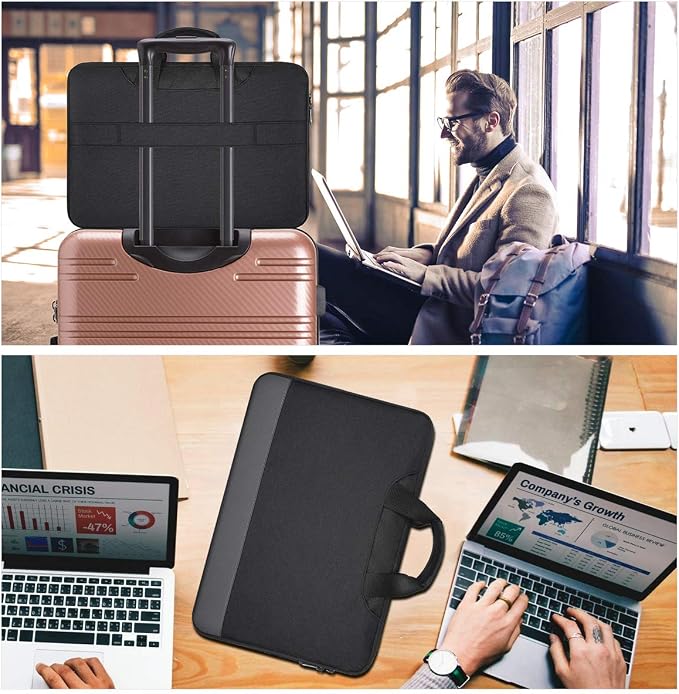 14 15 Inch Waterproof Laptop Sleeve Men Women TSA Briefcase - Image 7