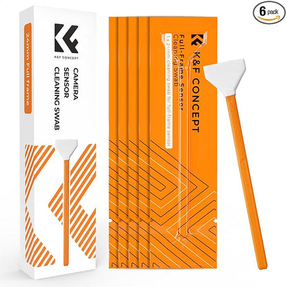 K&F Concept 6 Pack Full-Frame Sensors Cleaning Swabs, DSLR SLR Digital Camera by KFCONCEPT