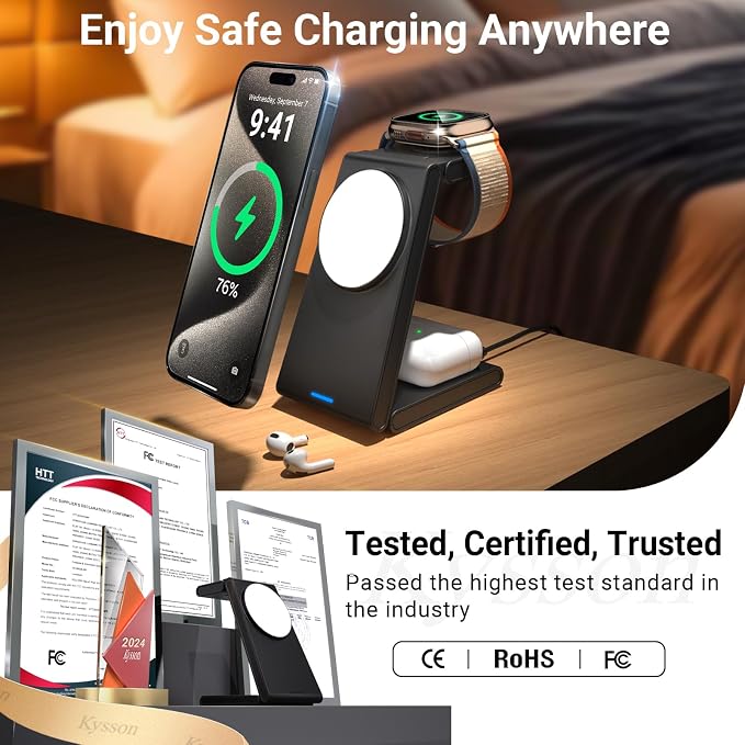 Foldable 3 in 1 Charging Station - Image 3