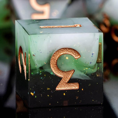 ARUOHHA Sharp Edges Dice Set DND Handmade Resin Dice by ARUOHHA