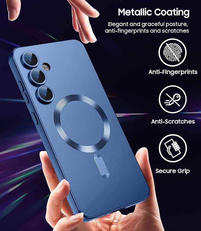 Magnetic for Samsung Galaxy S25 Case Slim Soft Silicone Bumper Shockproof - Image 6