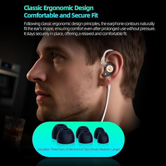 KZ Taurus in Ear Monitor Headphones, Horizontal 2DD Gaming IEM Earbuds Wired in - Image 8