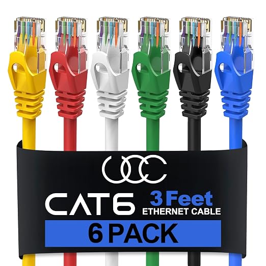Ultra Clarity Cables Cat6 Ethernet Cable 3 Feet LAN, UTP Cat 6, Network Cord by UltraClarityCables